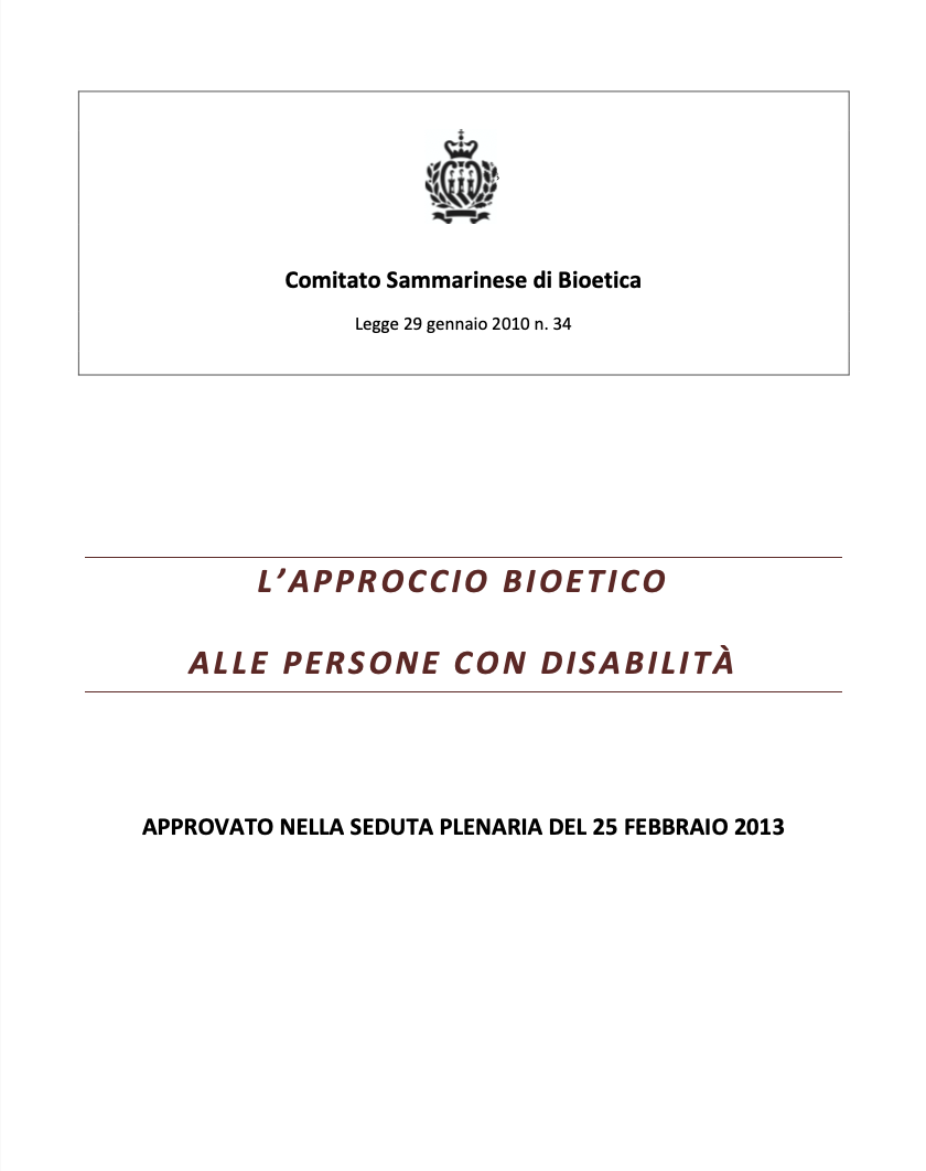 Approccio bioetico alle persone con disabilità