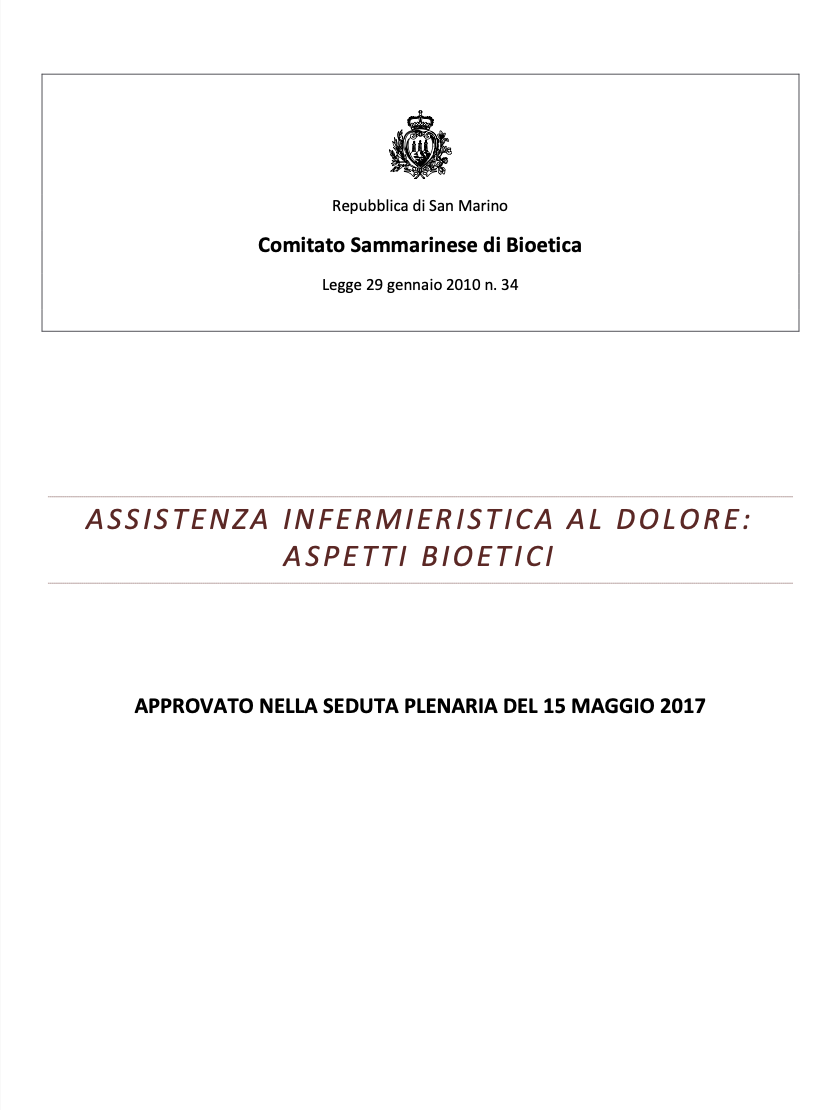Assistenza infermieristica al dolore