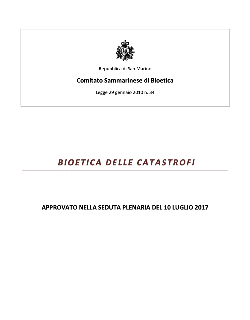 Bioetica delle catastrofi